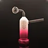 Wholesale Colorful Glass Oil Burner Bong Bubbler Smoking Water Pipe Dab Rig Bong Ash Catcher Hookah with Detachable Oil Burner Pipe