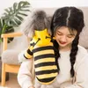 Hundebekleidung Bienen Transformation kleine Kleidung Teddy gestreifter Knöchel Herbst warme Hoodie Haustier Weihnachten