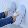 Casual Shoes 2024 Women Sneakers M Printed Side Zipper Platform Plus Size Vulcanized Zapatos De Mujer Flats