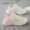 Sapatos casuais calçados femininos que administram malha feminina de cunha respirável esportes esportivos rosa atlético oferece o coreano urbano a 39