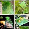 Other Garden Supplies 100Pcs Fruit Protection Bags Grapes Mesh Bag Agrictural Orchard Anti-Bird Netting Er Vegetable Stberry Grow Dr Dh2Ha