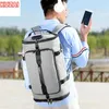 Plecak Kuzai Men Duże podróż przeciw kradzieży Hasło blokuj inteligentny USB ładowanie męskich plecaków z bagażowym paskiem szkolnym