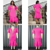 Plus Size Dresses Womens Dres Bubble Sleeve Layered Ruffle Edge Rose Fishtail Skirt Bodyc Casual Clubwear Elegant Party Dr R84T Drop D Dhotr