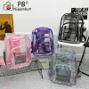 Sac à dos Summer Man Ladies Bookbag Transparent PVC Sac à dos sac à dos de grande capacité Sacs scolaires multifonctionnels pour sports de plein air