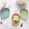 Leaf Plastic Dish Tree Shape Hollow Out Drainable Soaps Dishes Tray Eco-friendly Bathroom Bath Shower Non Slip Soap Holder TH1037 es