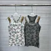 Frauen Tanks Camis Designer Pflanze Blume Jacquard Lederschnalle -Gurt gestrickt Sweater Top für Frauen SGC9
