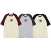 Mens Designer T-shirt GTS2024 Printemps / été Raglan Colore American Short à manches à manches Mentiles Mentes Mentille Trenk T-shirt Contrac