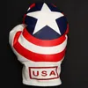 Golf Club Head Cover für Driver Fairway USA Flag Boxing Glove Headcovers Golf Club Protector 240415