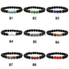 Kralen lava rotssteen kralen armband chakra charme natuurlijke essentiële oliediffuser kralen ketting voor vrouwen mannen mode ambachten sieraden