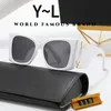 Erkek Bayan Güneş Gözlüğü Tasarımcı Güneş Gözlüğü Lüks Gözlükler Çerçeve Mektup Lunette Güneş Gözlükleri Kadınlar için Büyük Boy Polarize Kıdemli Tonlar UV400 Koruma