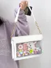 Bolsas pequenas iTabag mulheres novas 2023 verão japonês jk bolsa meninas mini bolsas de ombro transparentes bolsas de couro para couro para bolsas de corrente