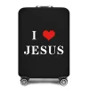 Accessoires Couvre de protection des accessoires Jésus Print Protecteur de couverture de bagages élastiques épais pour 18 "28" Sac de valise Bag du sac de voyage