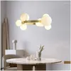 Chandeliers Modern Ring Glass Ball Led Pendant Lights For Living Dining Room Kitchen Bedroom Black Gold Home Decor Hanging Lamp Drop D Dh5Cw