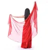 Scen Wear 250x120 cm Chiffon Semi Circular Scarf Belly Dance Hand Accessories Kastning