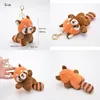 Authentique Cartoon mignon Pendants de jouets en peluche Panda, Keychains culturels et créatifs du zoo, en gros des pendentifs de raton laveur de poupée