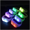 Other Event Party Supplies 15 Color Remote Control Led Sile Bracelets Wristband Rgb Changing With 41Keys 400 Meters 8 Area Luminous Wr Otrxe