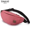 Waist Bags Casual Men Fanny Bag Women Shoulder Pack Pouch Travel Hip Bum Canvas Belt Fit 6.22 Inch Phone T201 Red