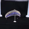 Clips de cheveux Fashion Wedding Crown Crystal Tiara Metal Bridal Jewelry Accessoires Party Fêtes Birthday Fit for Girls