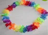 Whole multi colour Hawaiian rainbow flower Leis artificial flower beach garland Necklace Luau Party gay pride 40 inch8429403