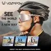 Lunettes de vélo de changement de couleur adaptées aux hommes et aux femmes UV400 Lunettes de soleil sportives adaptées au vélo de montagne Running Fishing Baseball 63i0