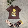 4xl tracce di tracce outfit estivi T-shirt casual e pantaloni Ship set da due pezzi