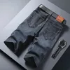 Summer Men Denim Jeans Short Thin Casual Cool Fashion Pants Elastic Straight Daily Dropship Trousers 240416