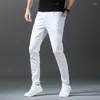 Jeans masculin 2024 AUTUME BLICH SLICT SLIM COLODE COLOR COST COSTERNIM Pantalon Classic masculin Brand Clothing Pantal
