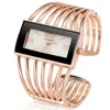 Montre-bracelets Femmes Luxury Design Watch Fashion Gold Rose Gold Bangle Bracelet Montres habillé Clock Femme Girls Wristwatch