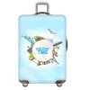 Aksesuarlar seyahat dünyası desen bagaj kapağı kalınlaşmış elastik bagaj kapakları 19 ila 32 inç bavul kasası toz kapağı seyahat aksesuarları