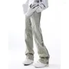 Damesjeans Retro Mud Color High Tailed Zippered Baggy Slouchy Women 2024 Rechte mouwen Y2K Goth Pants Streetwear
