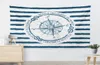 Náutico Navy Tapestry Home dormeu de parede listrada de pano pendurado âncora Tapiz Tapestres Sea Turtle Carpet Decorativa Blange4306047