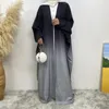 Ubranie etniczne Muzułmańska moda na Bliski Wschód Dubaj Sardigan Sardigan Sarde Arab Arab Turkey Long-Sleeved Stopniowa zmiana Islamskie kobiety luźne