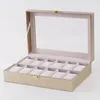 Oglądaj Organizator pudełka dla mężczyzn kobiety 6/10/12 Girds Watch Watch Case Biżuteria Przechowywanie skórzane zegarek Spersonalizowany dla prezentów 240416