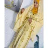 Vêtements ethniques citations marocaines jaunes pour dubaï caftans farasha abaya mariage élégant robe longue caftan
