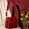 Taschen MBTI Vintage Red Sac Ein Hauptfemme modischer Mody Mody Top Griff Taschen Neuankömmlinge koreanische Frauen Umhängetasche Kawaii Bolso Mujer