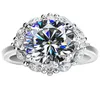 925 silver solitaire ring female round big diamond shiny luxury wedding engagement birthday gift rings imitation platinum bridal j5878028