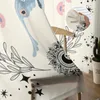 Curtain Bohemian Moon Stars Butterfly Sheer Tulle Curtains For Living Room Valance Kitchen Bedroom Window Voile Drapery