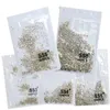 SS3ss8 1440pcs Clear Crystal AB gold 3D Non Fix FlatBack Nail Art s Decorations Shoes And Dancing Decoration 240418