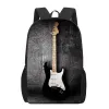 Bolsas de arte de guitarra música mochila imprimida clásica hombres mochilas mochilas para niños bolsas escolares de hombro adolescentes niñas mochila casual