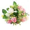 Dekorativa blommor faux krysantemum elegant silkekrysanthemum mini rose bukett för bröllop hem dekoration konstgjord med låg a
