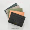 Holders Luxury Weave Geatic Leather Card Carte Nom Custom Nom Cassette Femme Femme Slim Portefeuille Nouveau Design Personnalisez Men Credit Carte Card