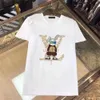 Louies Vuttion Asian Size M-5XLデザイナーTシャツカジュアルシャツモノグラム半袖トップ販売のための高級ヒップホップルーズビューティバッグシャツ697