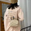 Bag Digerui Kvinnor Canvas Zipper Preppy Style Student Tote Shoulder Messenger Corduroy Satchel Travel Purse Söt