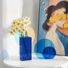 Vasi acrilici creativi Colore arcobaleno Contenitore floreale Design del negozio decorativo Design per matrimoni Decorazione per ufficio Home Office Decorazione moderna 240415