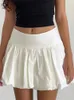 Spódnice 2024 Summer damskiej mini spódnica solidna kolor o niskim wzniesieniu puchowy krótki A-line estetyczne ubrania HARAJUKU