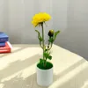 Fleurs décoratives Plantes de fleurs en pot artificielles réalistes