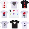 CDG moda męska gra designerka koszulki czerwone serce Comes Casual Women koszulki des odznaki garcons High Quanlity Tshirts bawełniany haft 294