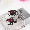 Bolzenohrringe Blutrotes Spinnen Anhänger Gothic Wicca Hexen gruselige süße Halloween handgefertigte Schmuckzubehör