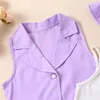 Clothing Sets Kids Girl 4 Piece Outfit Sleeveless Camisole And Butterfly Skirt Button Vest Coat Cute Hat Set For Summer Clothes