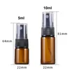 Storage Bottles 10X Amber Clear Glass Spray Bottle Oils Liquid Black Press Pump For Perfume Sprayer Atomize Bulk Travel Refillable Container